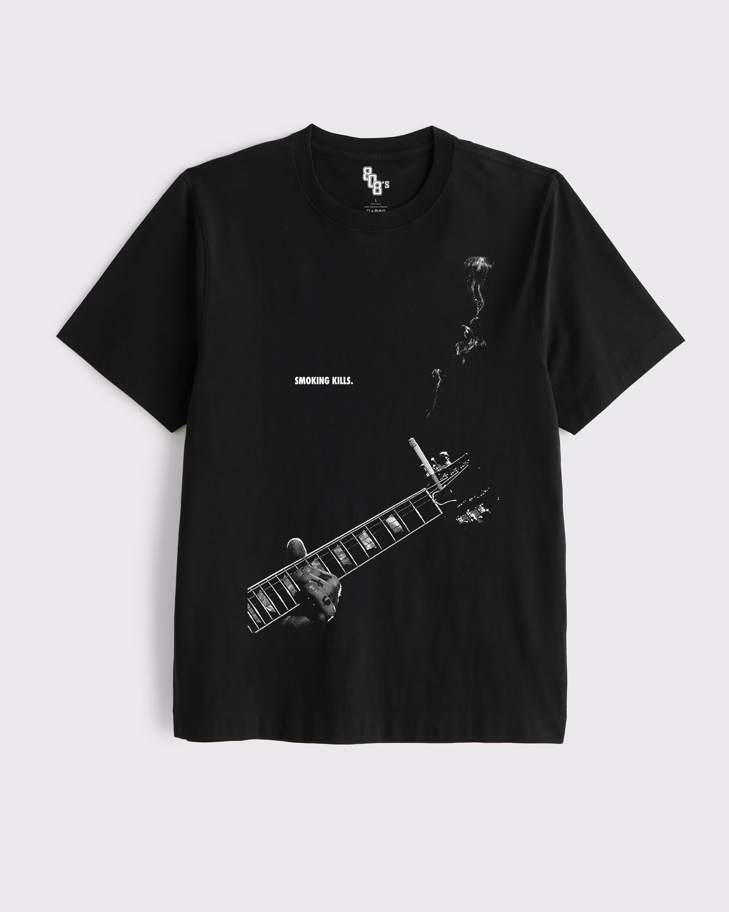 Smoking Kills Guitar Tee - Unisex Cotton T-Shirt with Vintage Music Design