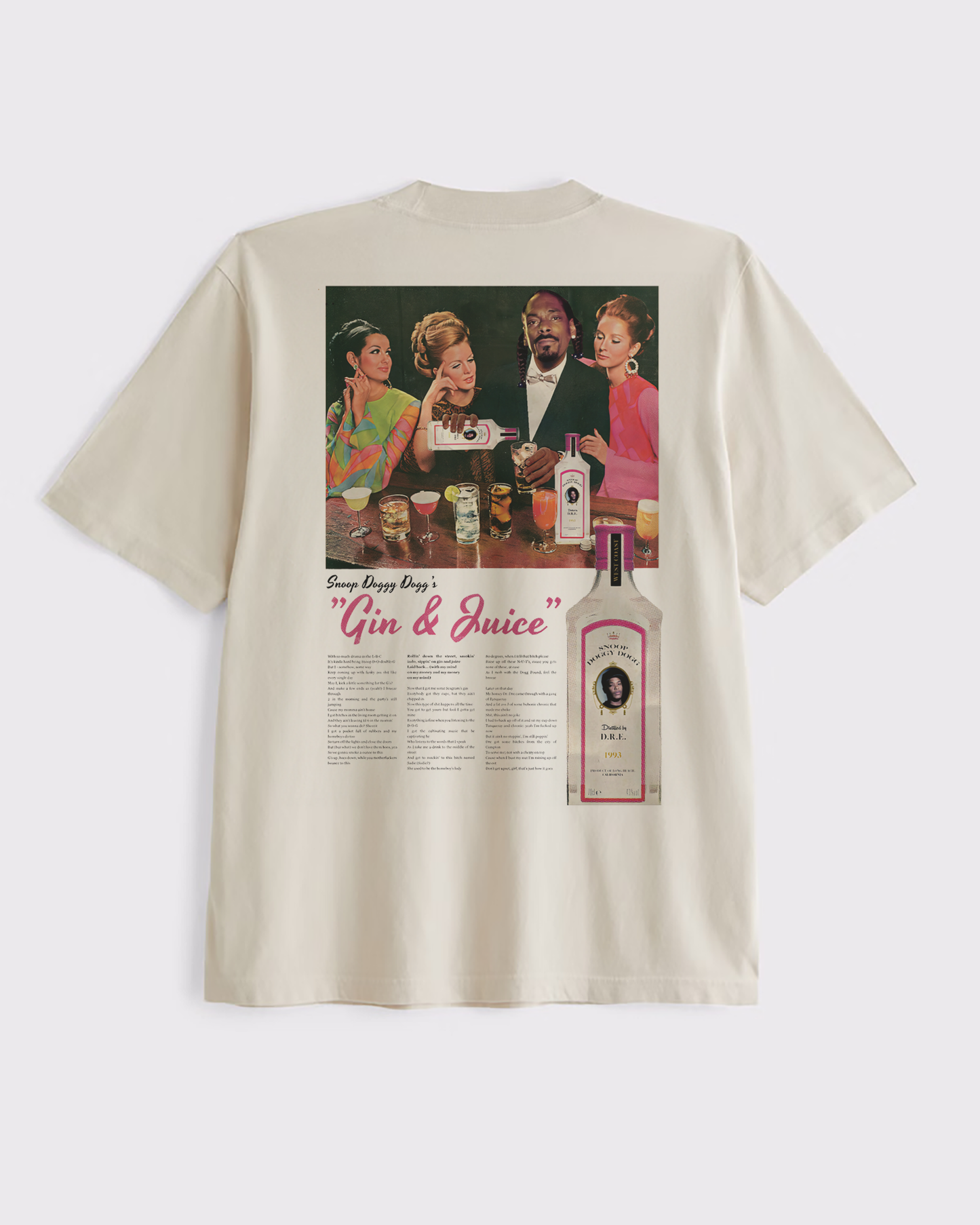 Snoop Gin & Juice - Vintage Advertising Style Tee