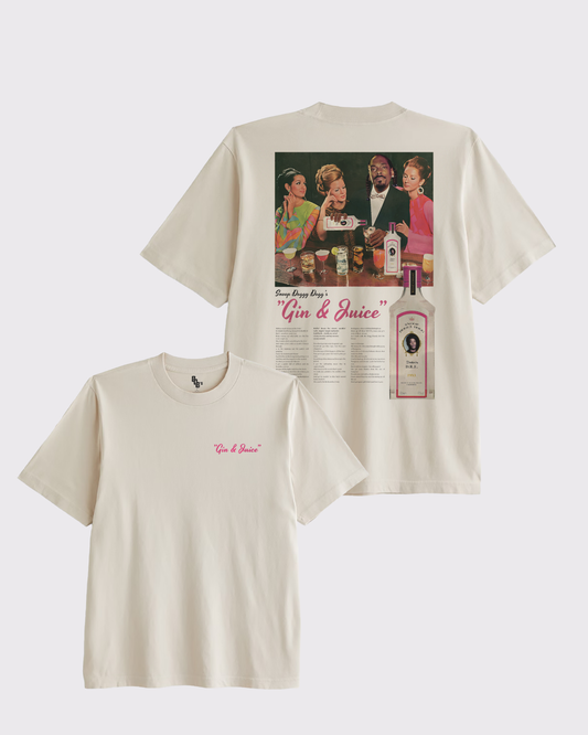Snoop Gin & Juice - Vintage Advertising Style Tee