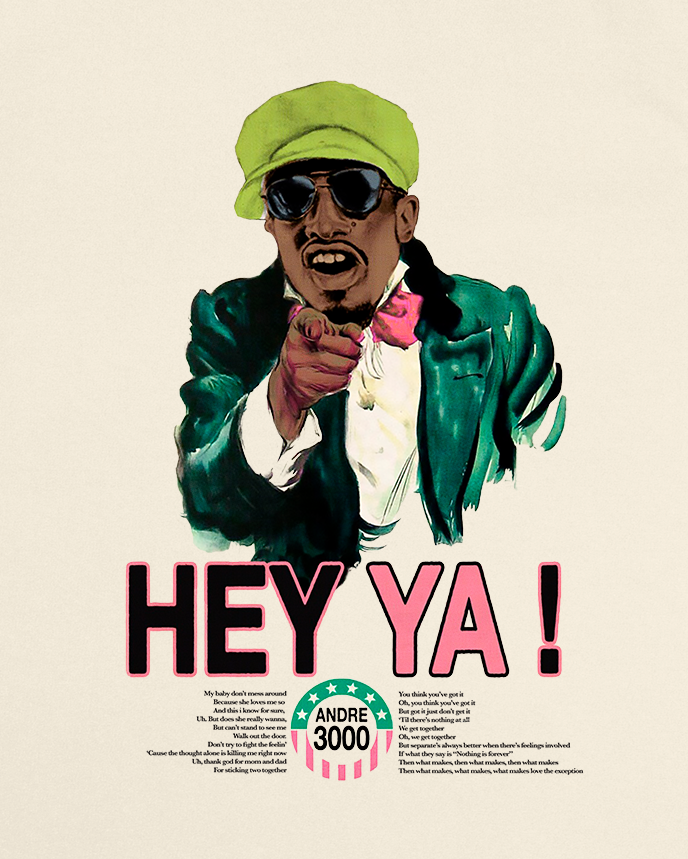 “Hey Ya!” Vintage 90s Rap Graphic Tee