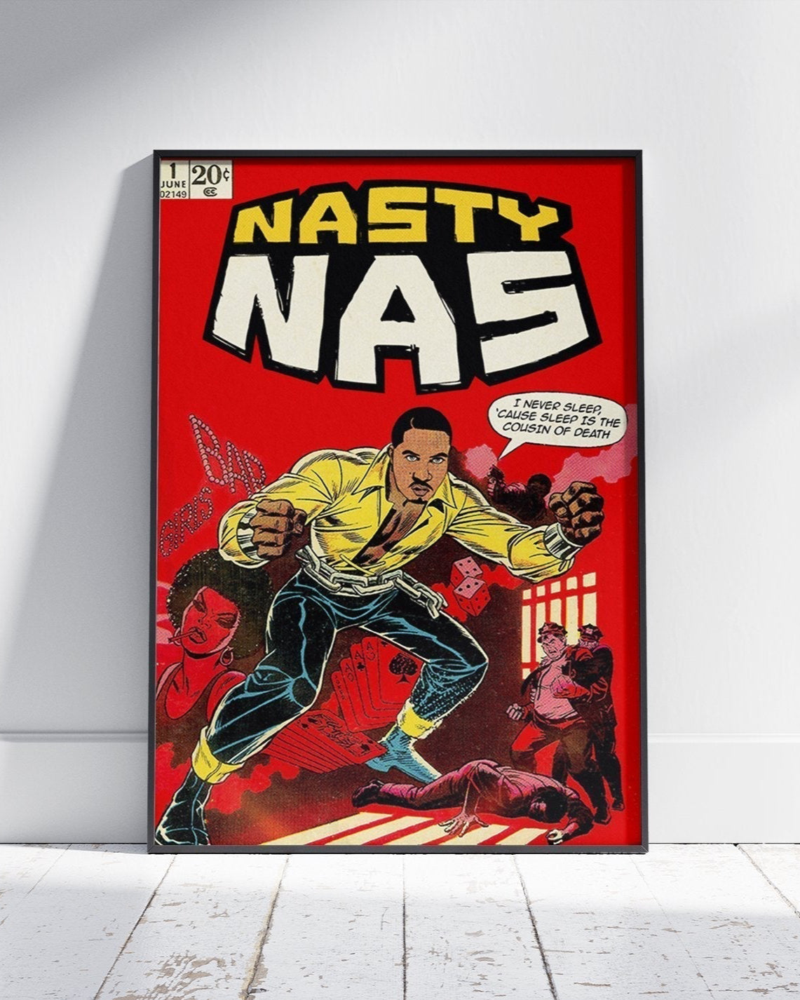 NASTY NAS COMIC STYLE POSTER - 808's