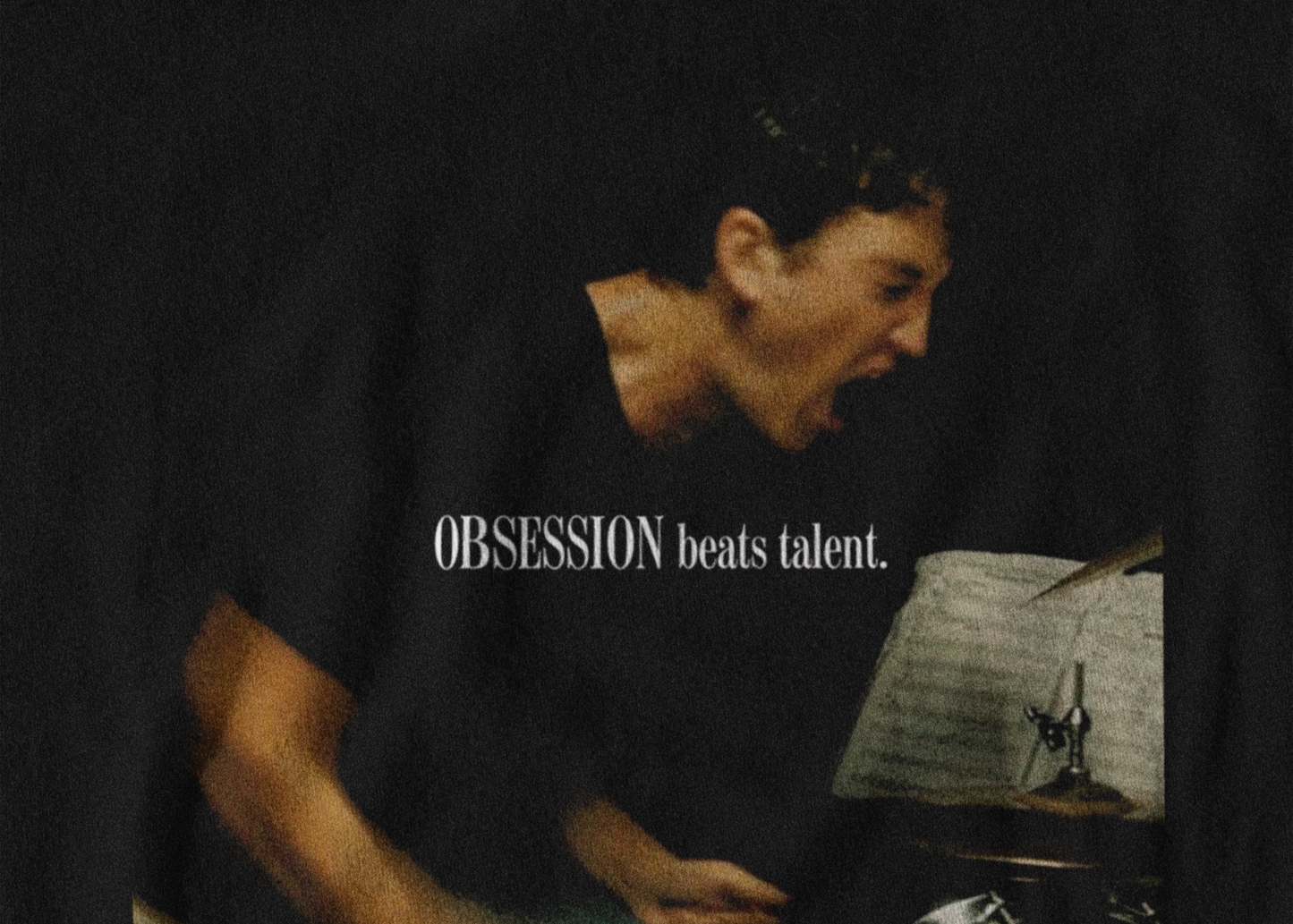 Close-up of vintage aesthetic motivational quote t-shirt design