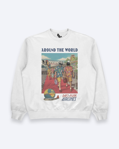 Around the World Airlines - Vintage Advertising Style Sweatshirt