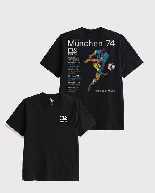 "1974 World Cup Germany" Front & Back Print Tee – Vintage Poster Style