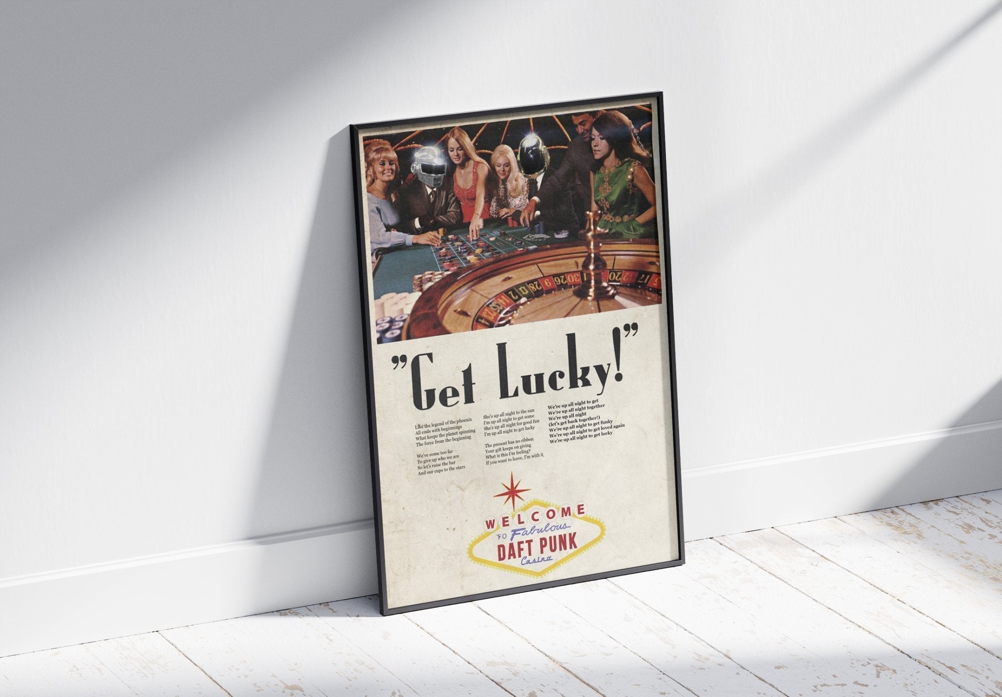 GET LUCKY! VINTAGE ADVERTISING STYLE POSTER - 808's