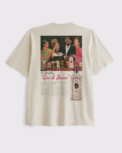 Snoop Gin & Juice - Vintage Advertising Style Tee