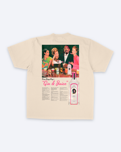 Snoop Gin & Juice - Vintage Advertising Style Tee