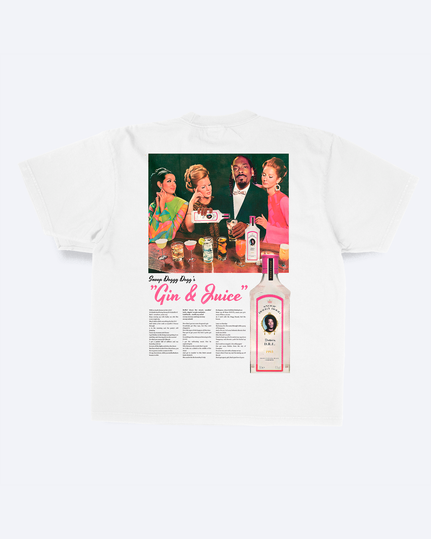 Snoop Gin & Juice - Vintage Advertising Style Tee