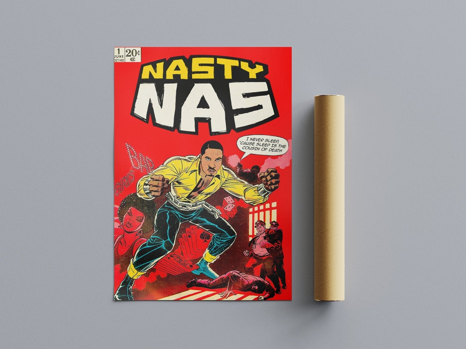 NASTY NAS COMIC STYLE POSTER - 808's