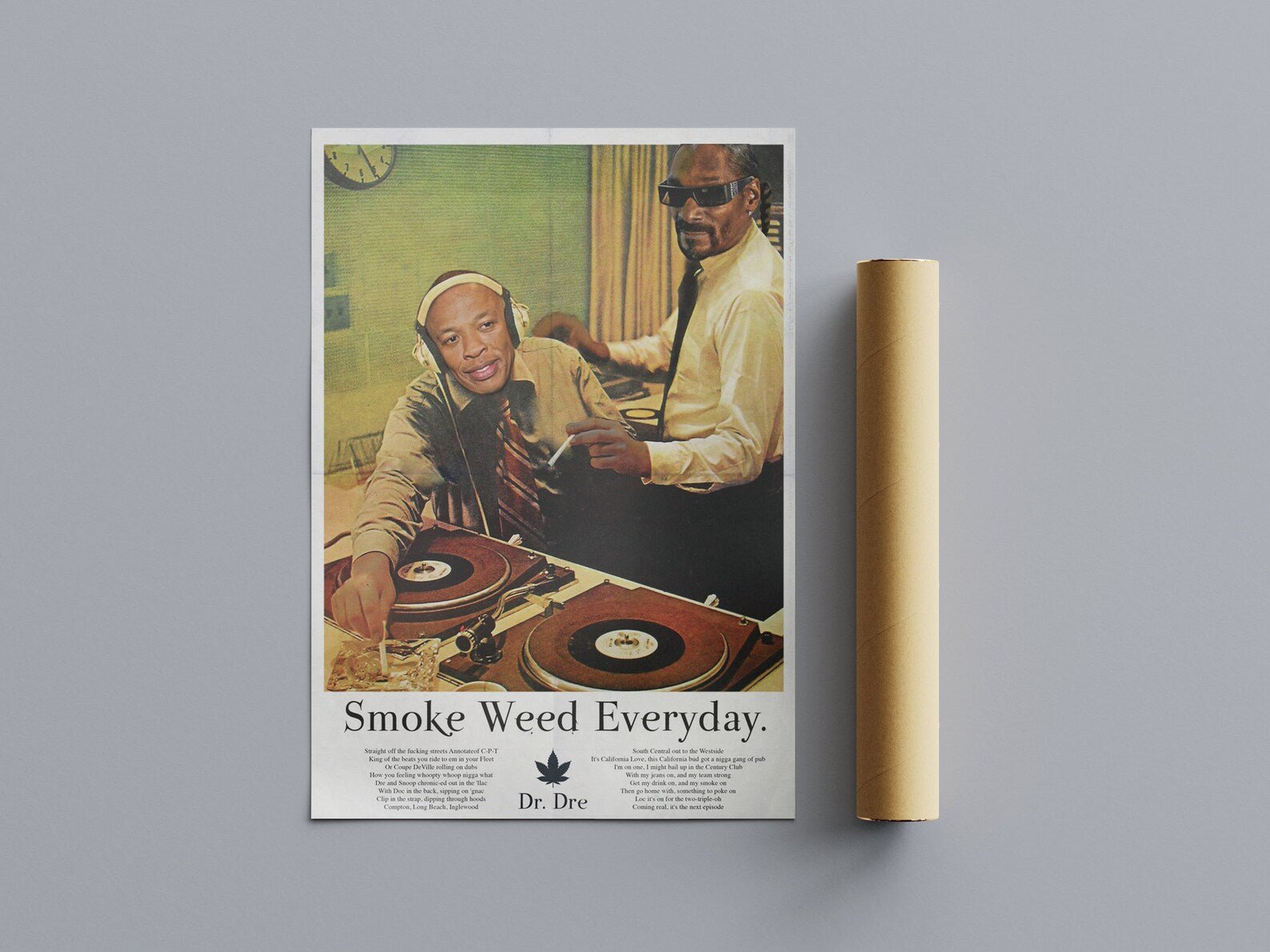 SMOKE WEED EVERYDAY - DRE AND SNOOP POSTER - 808's