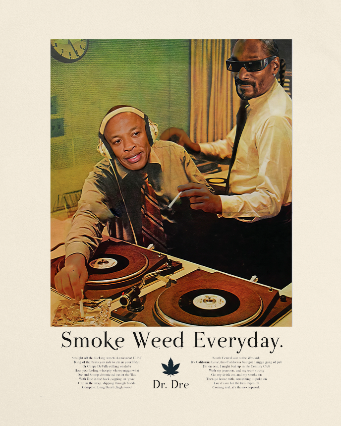 Snoop Smoke Weed Everyday - Vintage Advertising Style Tee